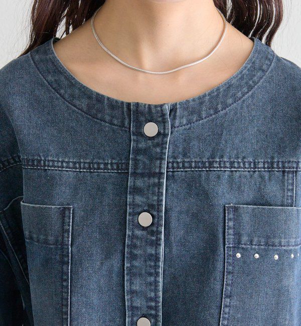  「スタッズデニムシャツジャケット」|シャツ・ブラウス|
