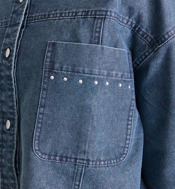  「スタッズデニムシャツジャケット」|シャツ・ブラウス|