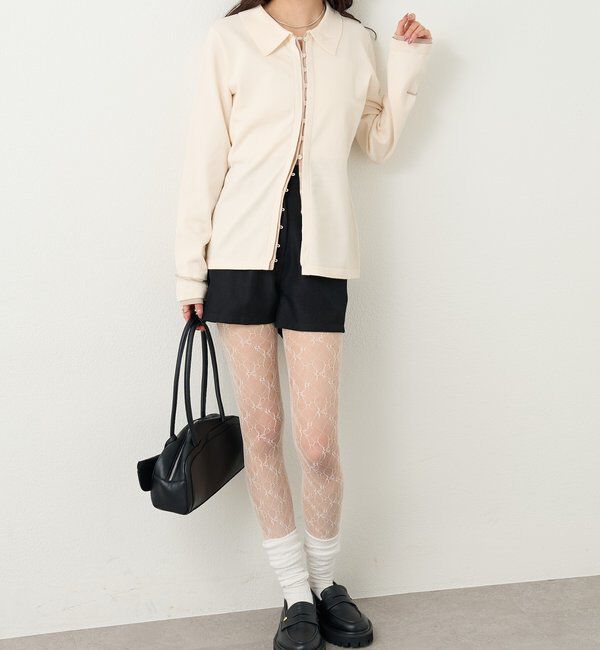  「長袖ポロニット」|カーディガン|