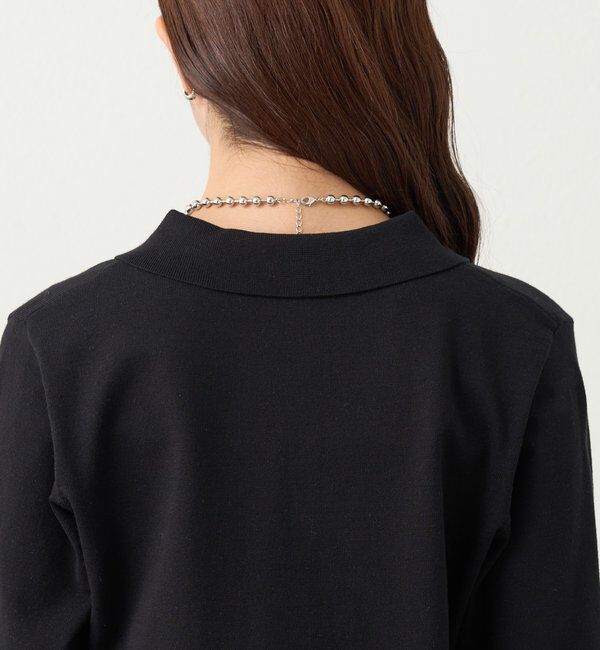  「長袖ポロニット」|カーディガン|