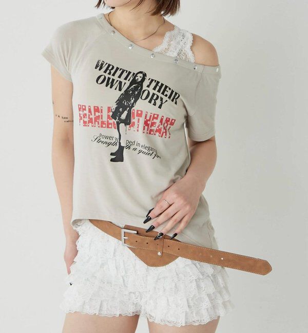  「エリオットラウンドヘムシアーTEE」|Tシャツ・カットソー|グレー