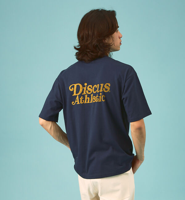 ABAHOUSE「【DISCUS/ディスカス】ビッグシルエット バックプリント半袖Tシャツ/ブラン」|Tシャツ・カットソー|ネイビー