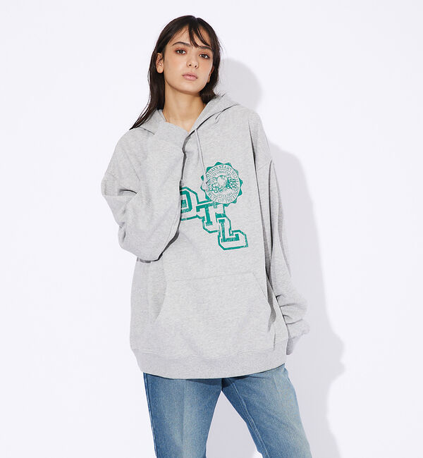 ABAHOUSE「【FRUIT OF THE LOOM/フルーツオブザルーム】FTLカレッジロゴレ」|パーカー|グレー