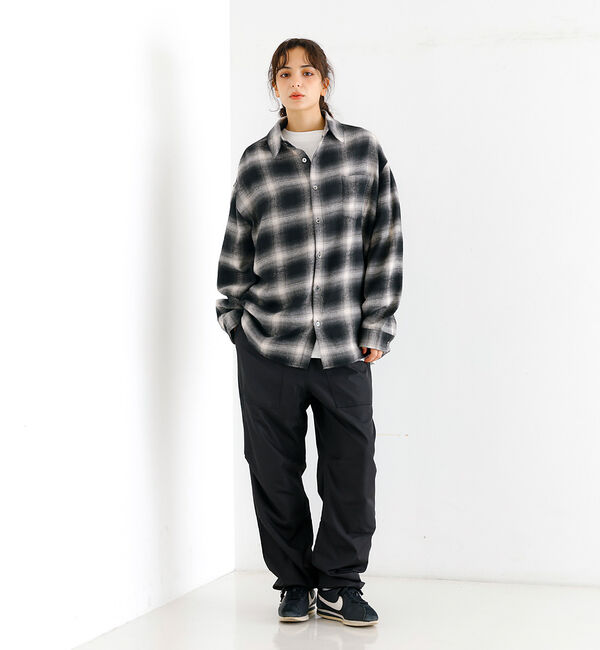ABAHOUSE「【Revo./レボ】リラックスフィット オンブレチェック ネルシャツ/ユニセック」|シャツ・ブラウス|