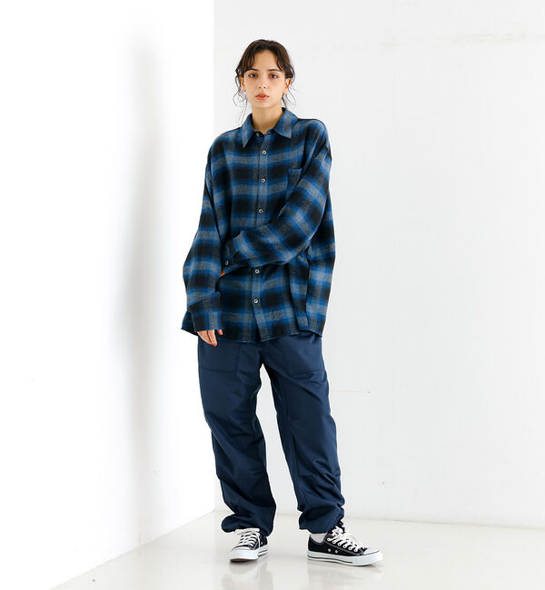 ABAHOUSE「【Revo./レボ】リラックスフィット オンブレチェック ネルシャツ/ユニセック」|シャツ・ブラウス|