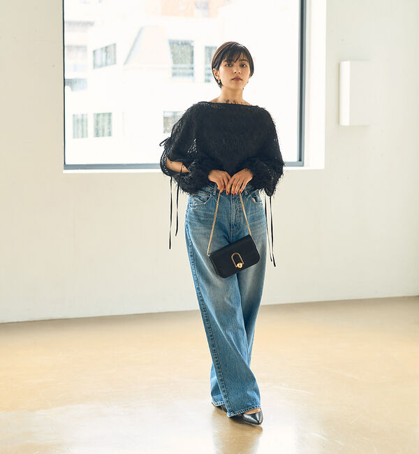 Rouge vif「フェザージャガードスリーブリボンブラウス」|シャツ・ブラウス|