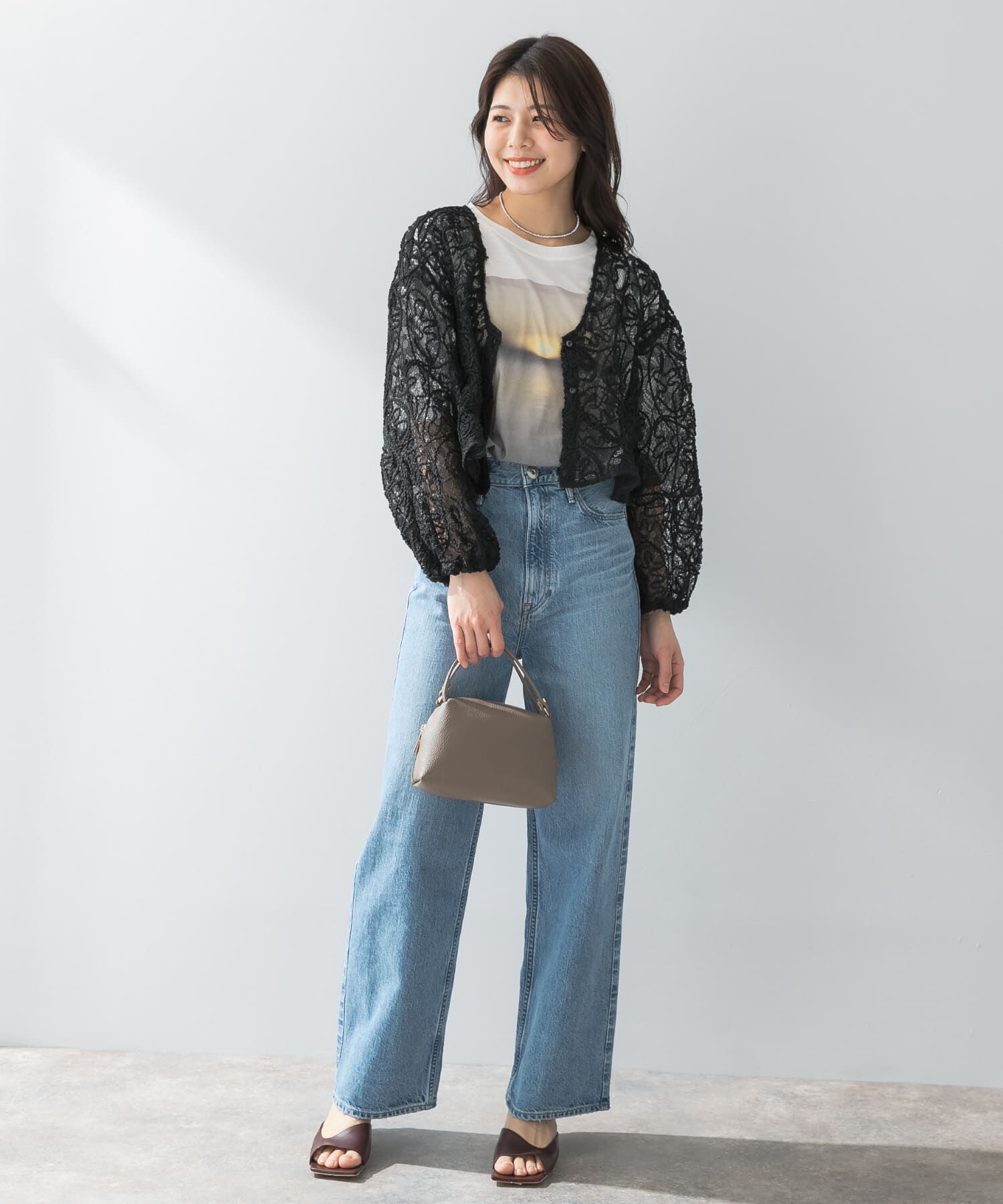 URBAN RESEARCH ROSSO「F by ROSSO　コードレースブラウス」|シャツ・ブラウス|