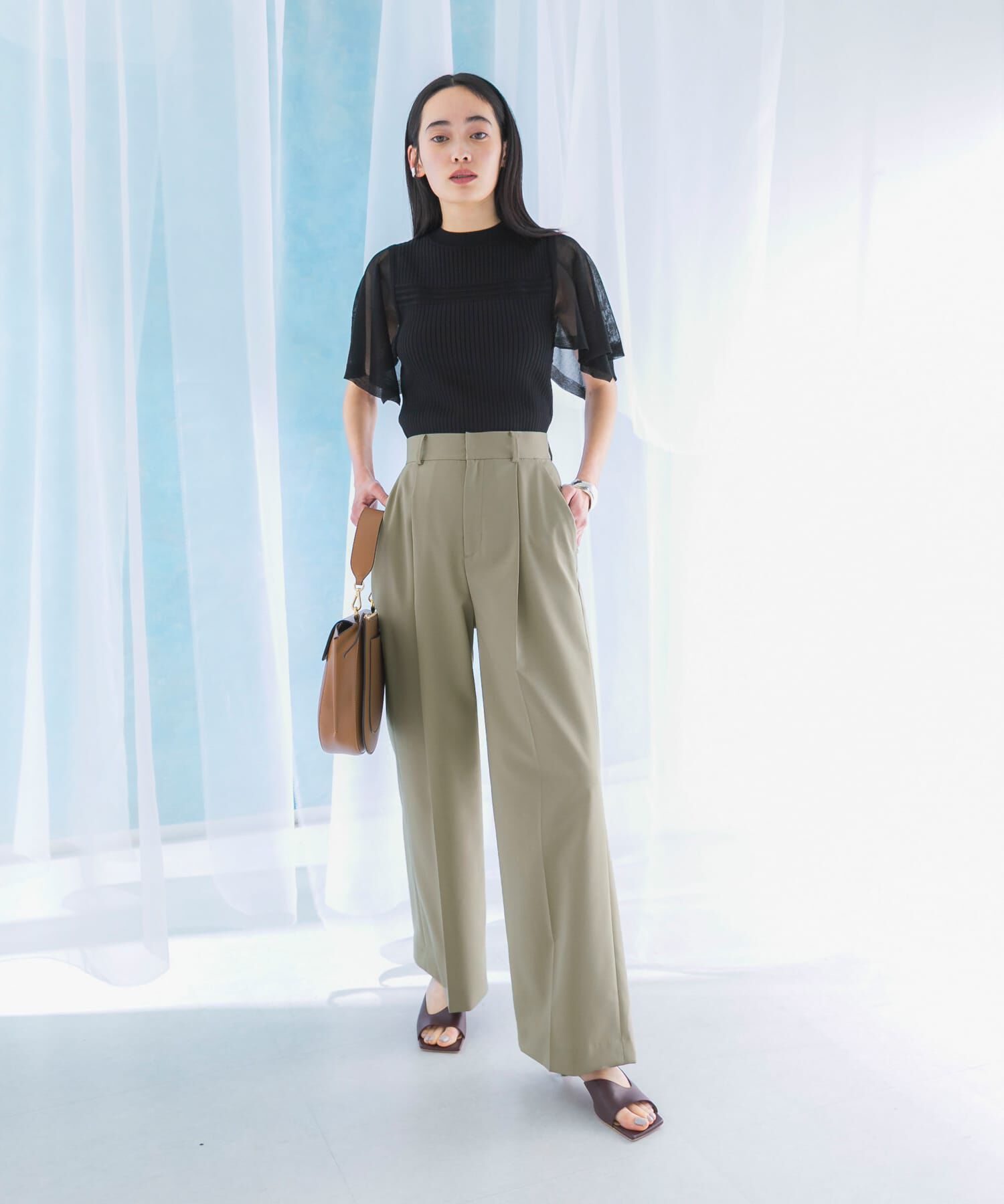 URBAN RESEARCH ROSSO「防シワハイウエストワイドスラックス」|その他|