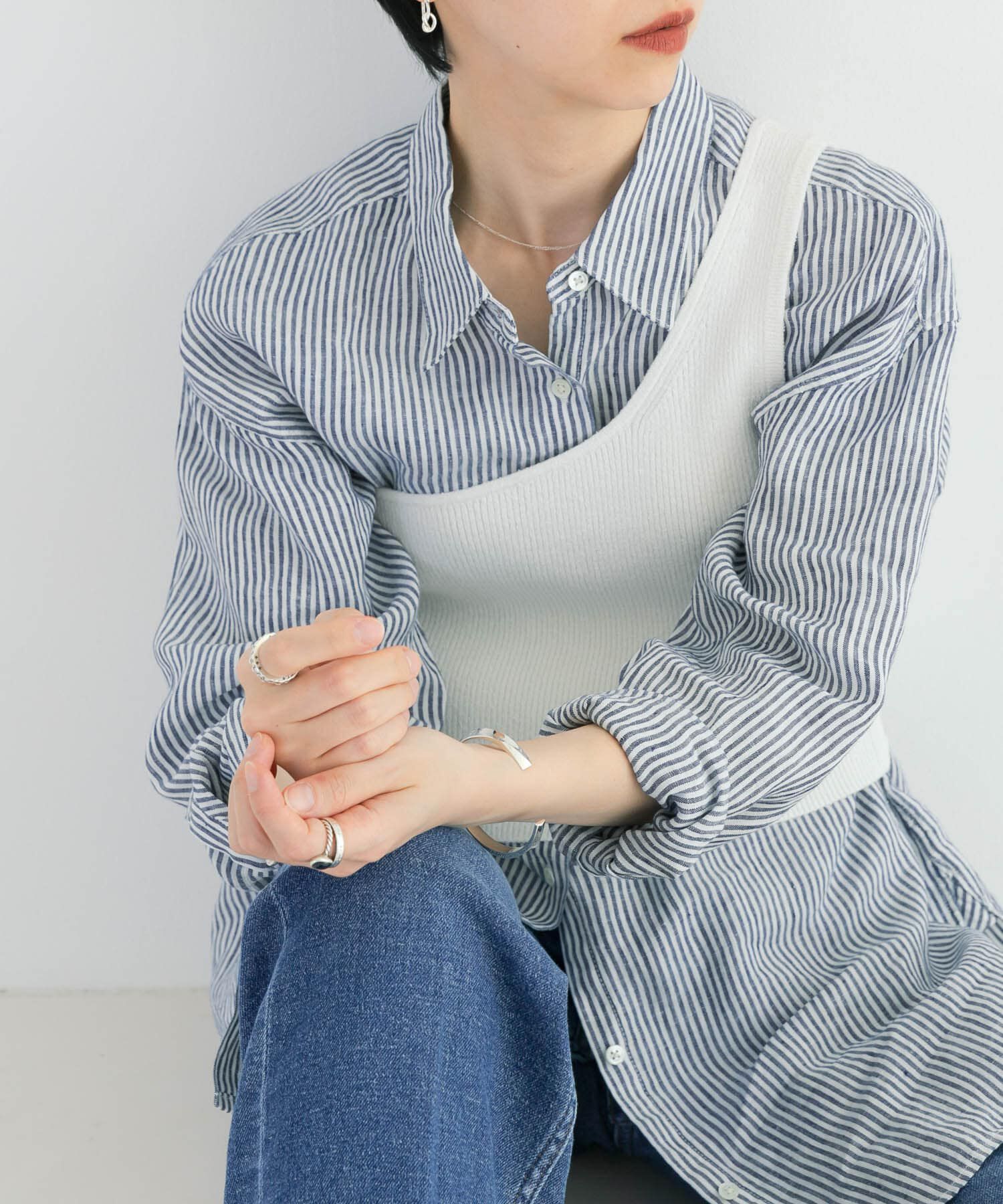 URBAN RESEARCH「ワンショルダーニットベスト」|ニット・セーター|