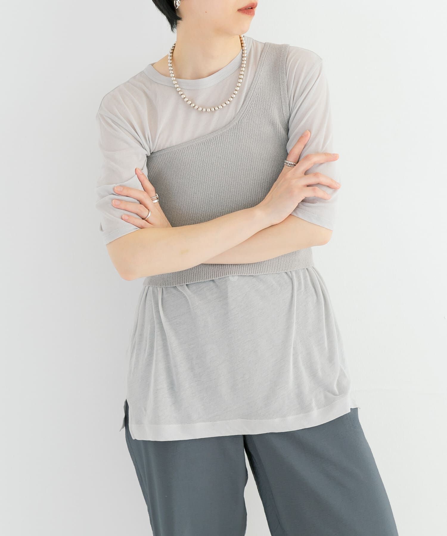 URBAN RESEARCH「ワンショルダーニットベスト」|ニット・セーター|