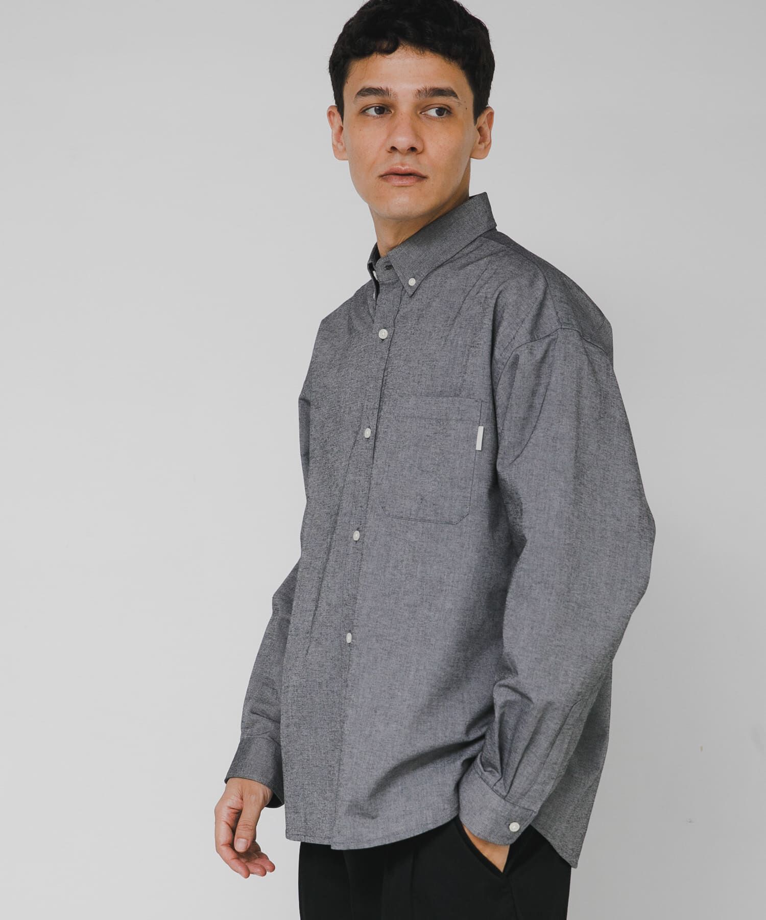 Sonny Label 「抗菌オックスボタンダウンオーバーシャツ」|シャツ・ブラウス|グレー