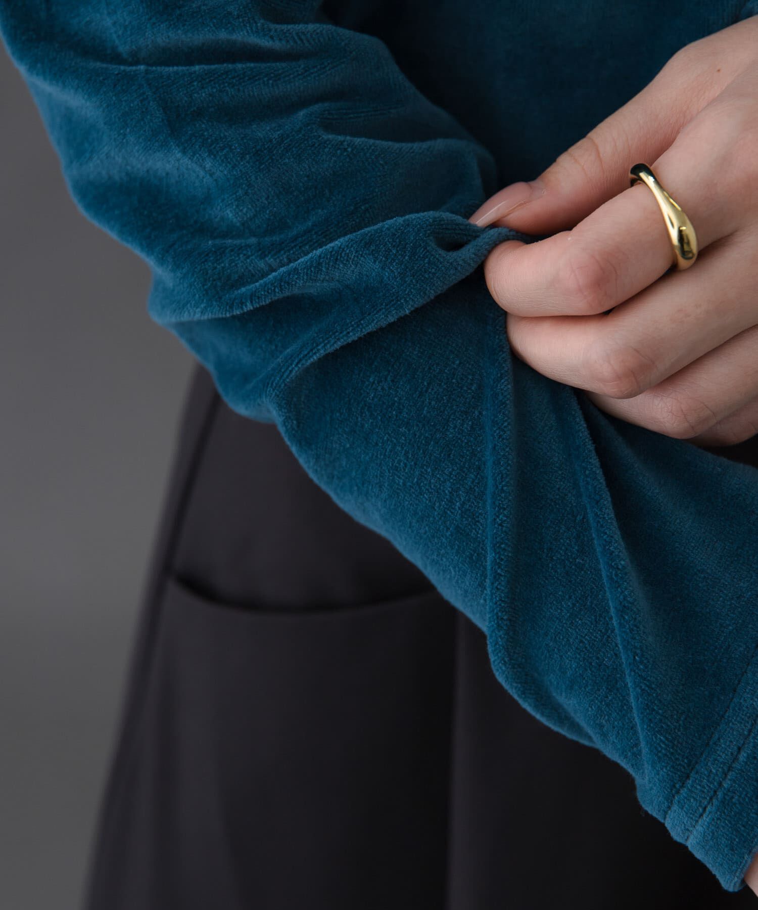 URBAN RESEARCH DOORS「FORK&SPOON　ベロアロングスリーブTシャツ」|Tシャツ・カットソー|