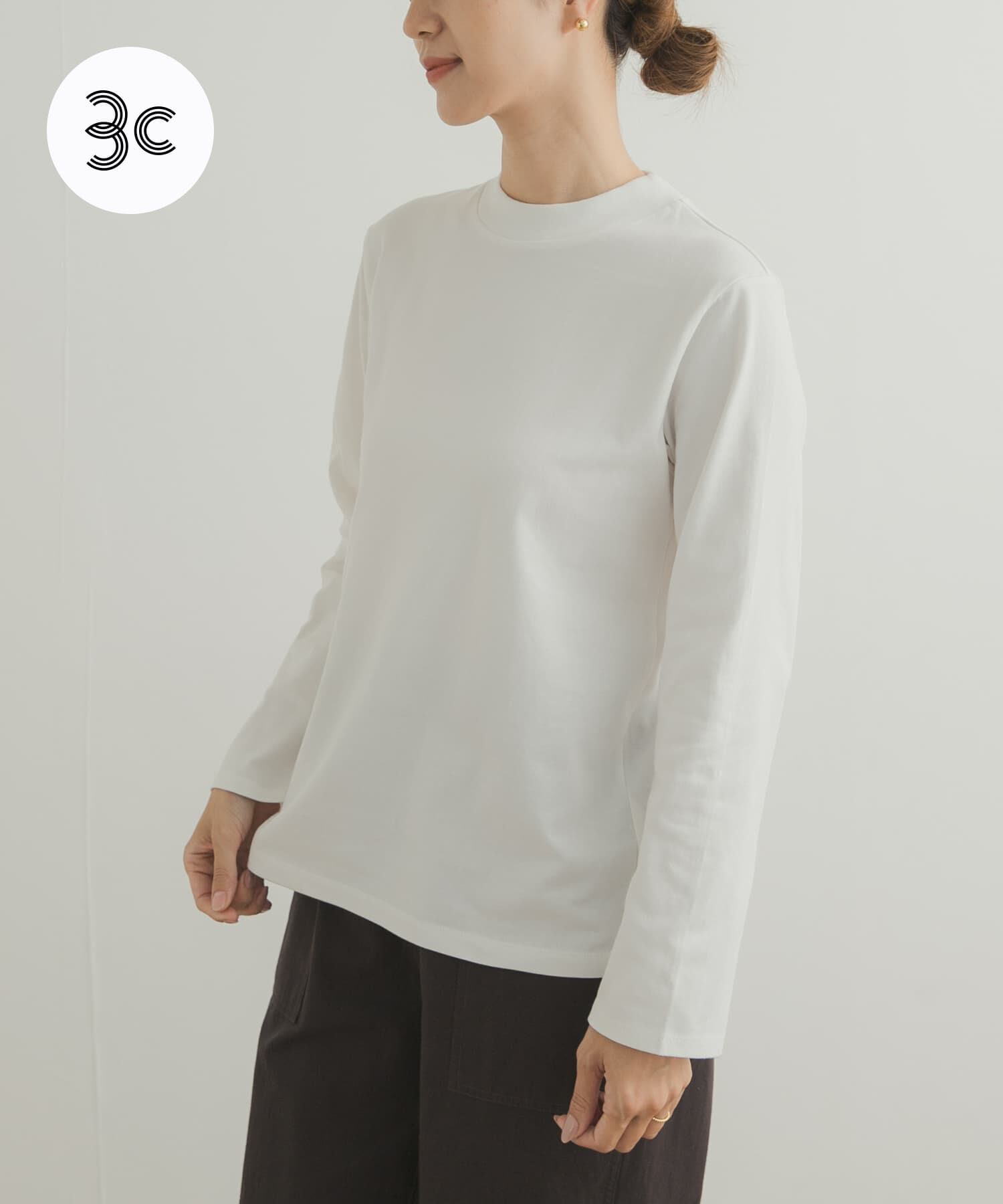 URBAN RESEARCH DOORS「Grow Organic ハイネックロングスリーブTシャツ」|Tシャツ・カットソー|オフホワイト