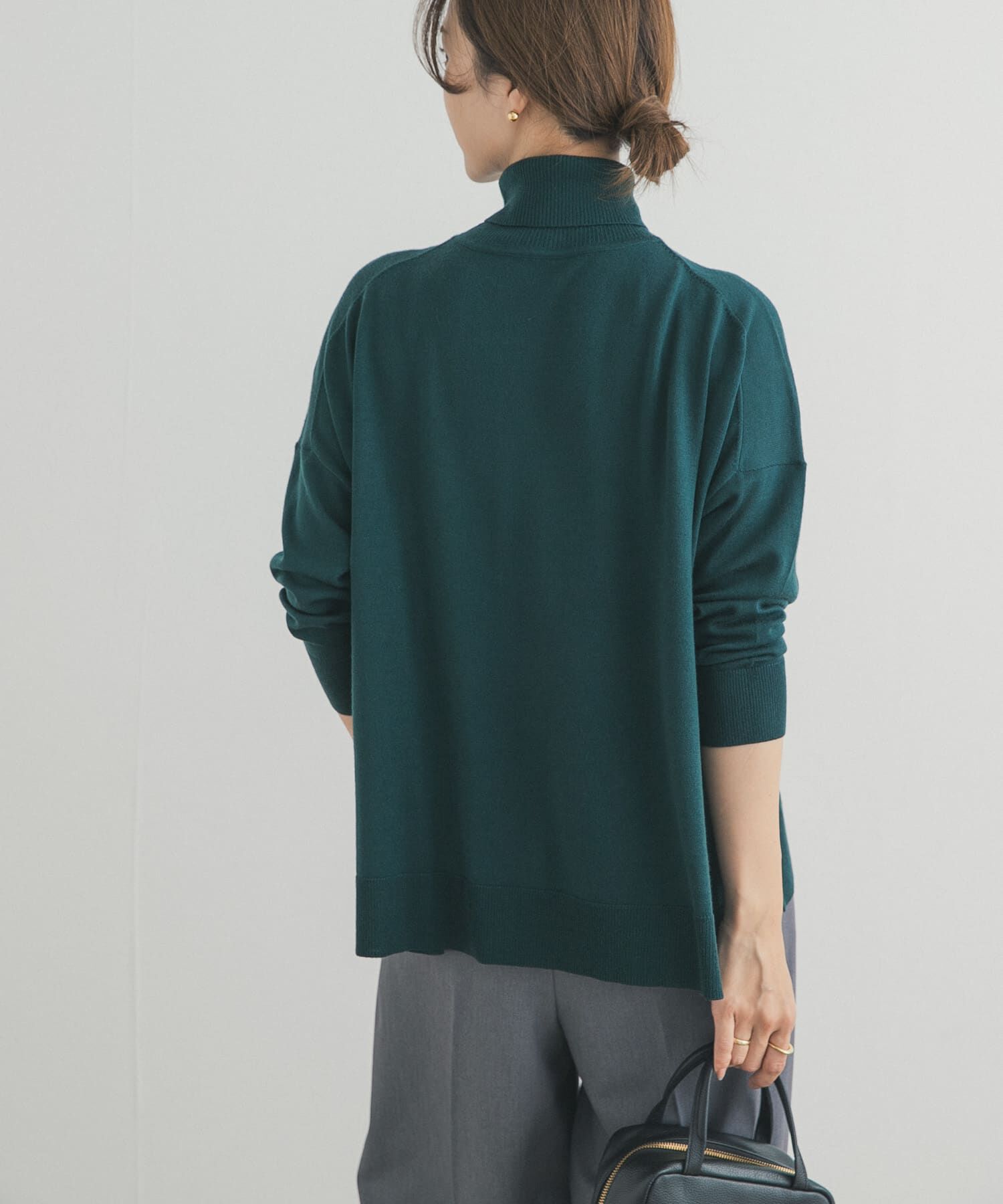 URBAN RESEARCH DOORS「ウォッシャブルウールタートルネックワイドプルオーバー」|ニット・セーター|