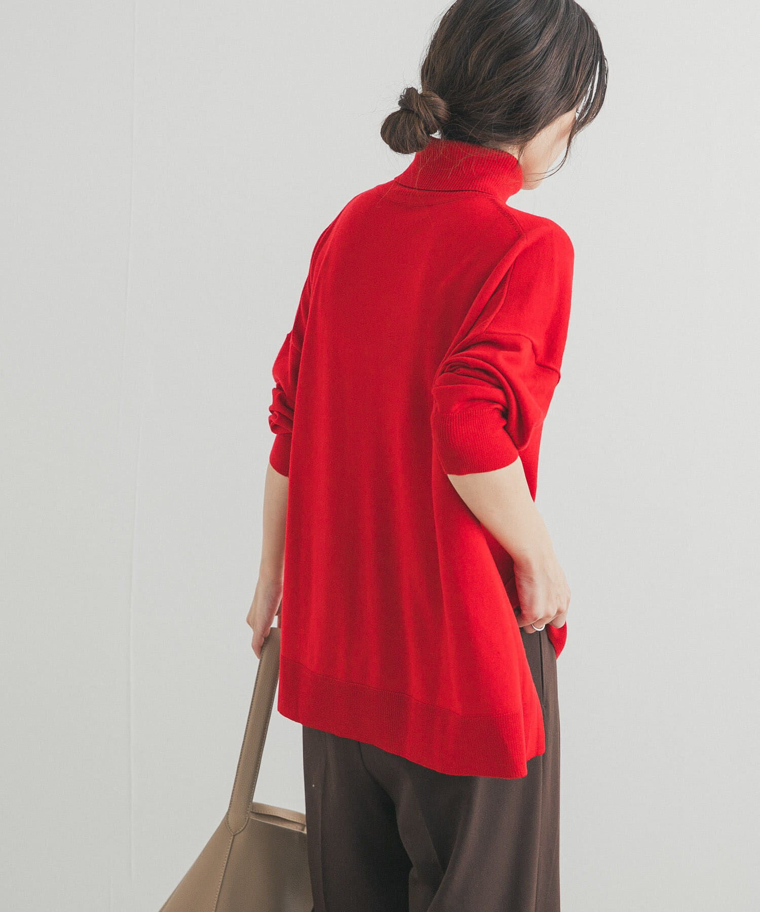 URBAN RESEARCH DOORS「ウォッシャブルウールタートルネックワイドプルオーバー」|ニット・セーター|