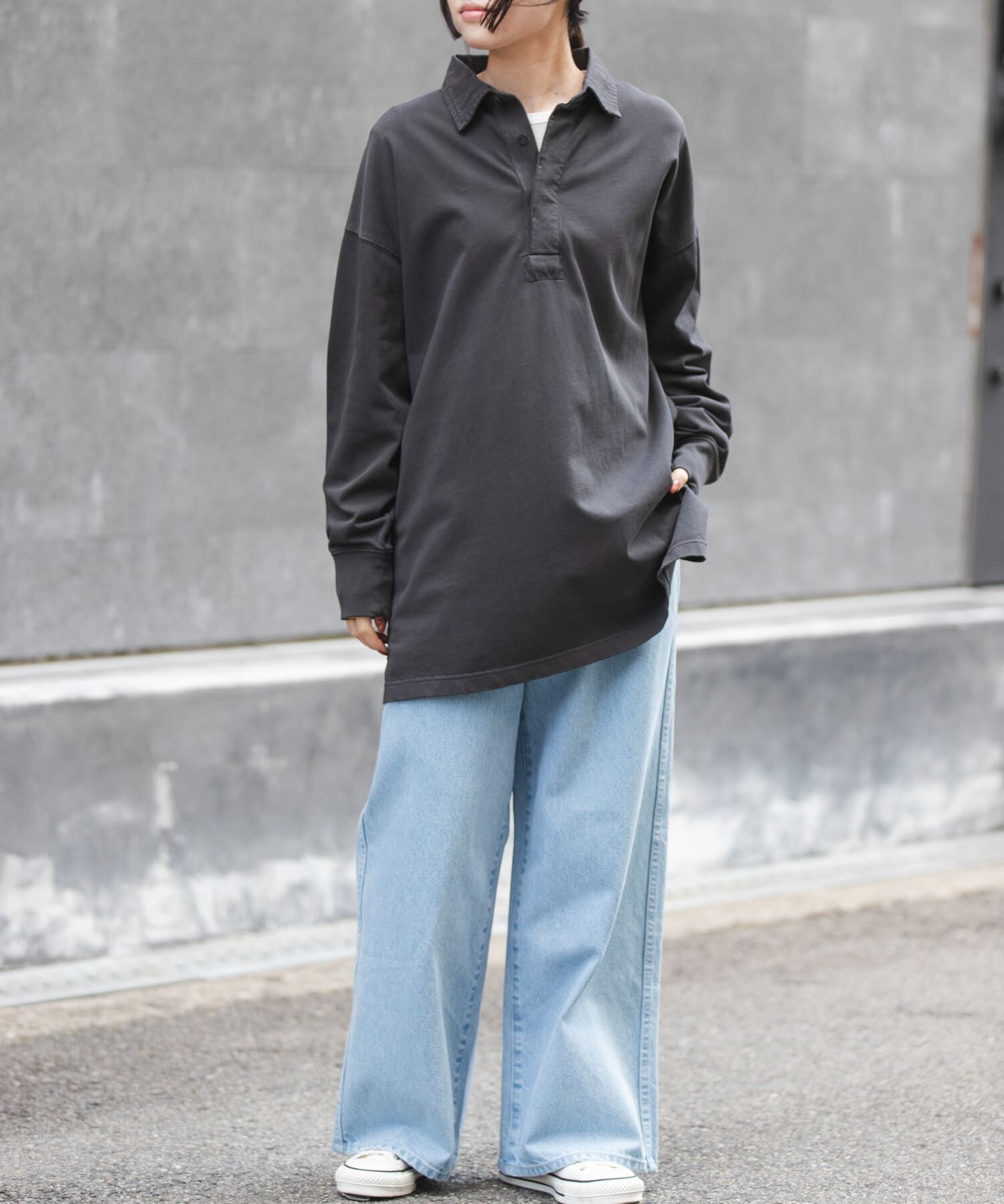 URBAN RESEARCH DOORS「FORK&SPOON　ガーメントダイビッグラガーシャツ」|Tシャツ・カットソー|