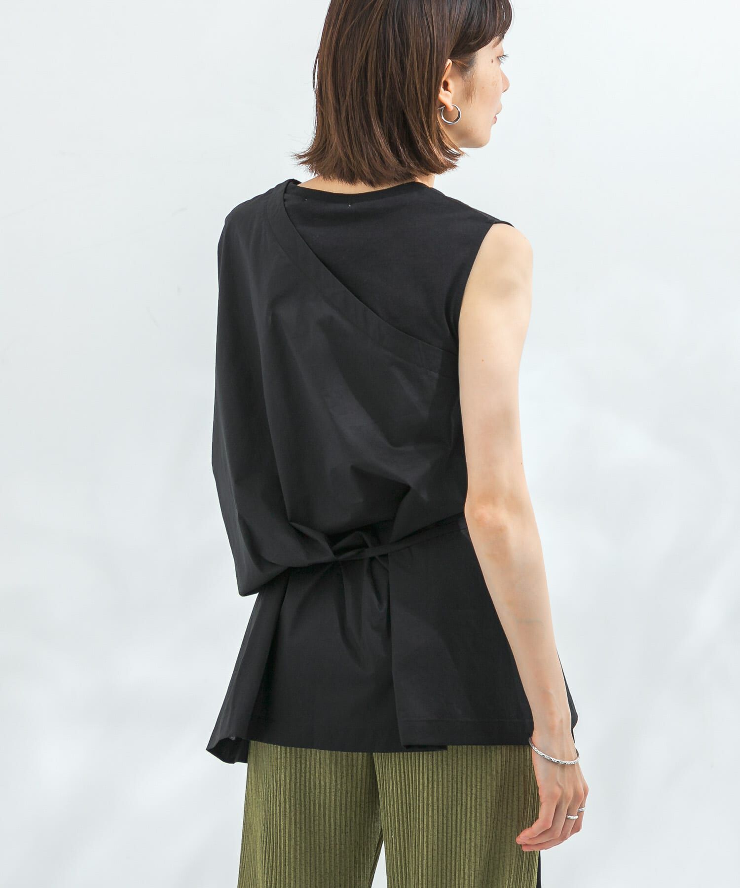  「マントドッキングアシメブラウス」|シャツ・ブラウス|