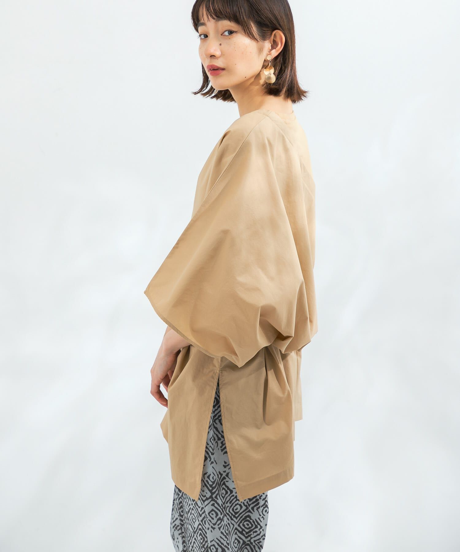  「マントドッキングアシメブラウス」|シャツ・ブラウス|