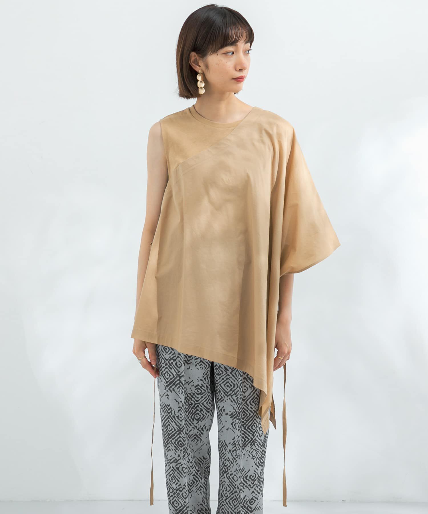  「マントドッキングアシメブラウス」|シャツ・ブラウス|