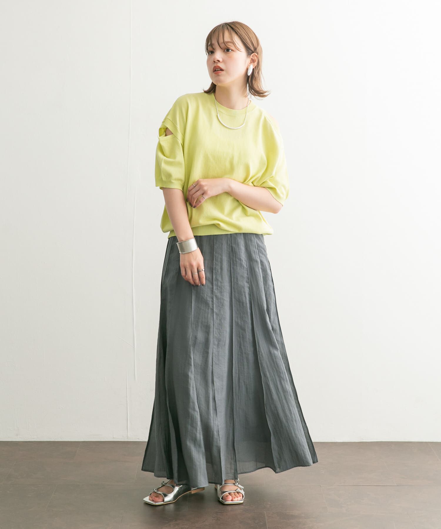  「2WAYカットアウトニット」|ニット・セーター|