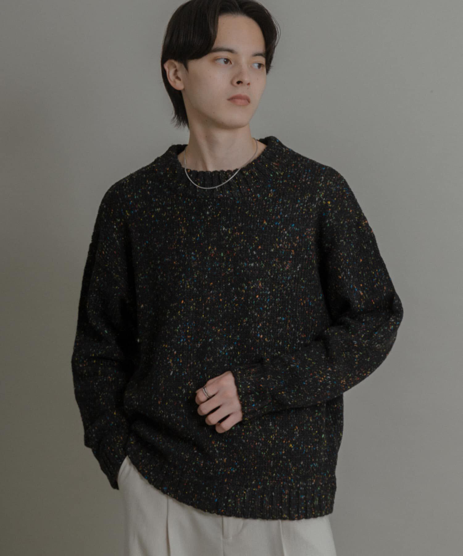 SENSE OF PLACE by URBAN RESEARCH「『洗濯可』カラーネップニットプルオーバー」|ニット・セーター|