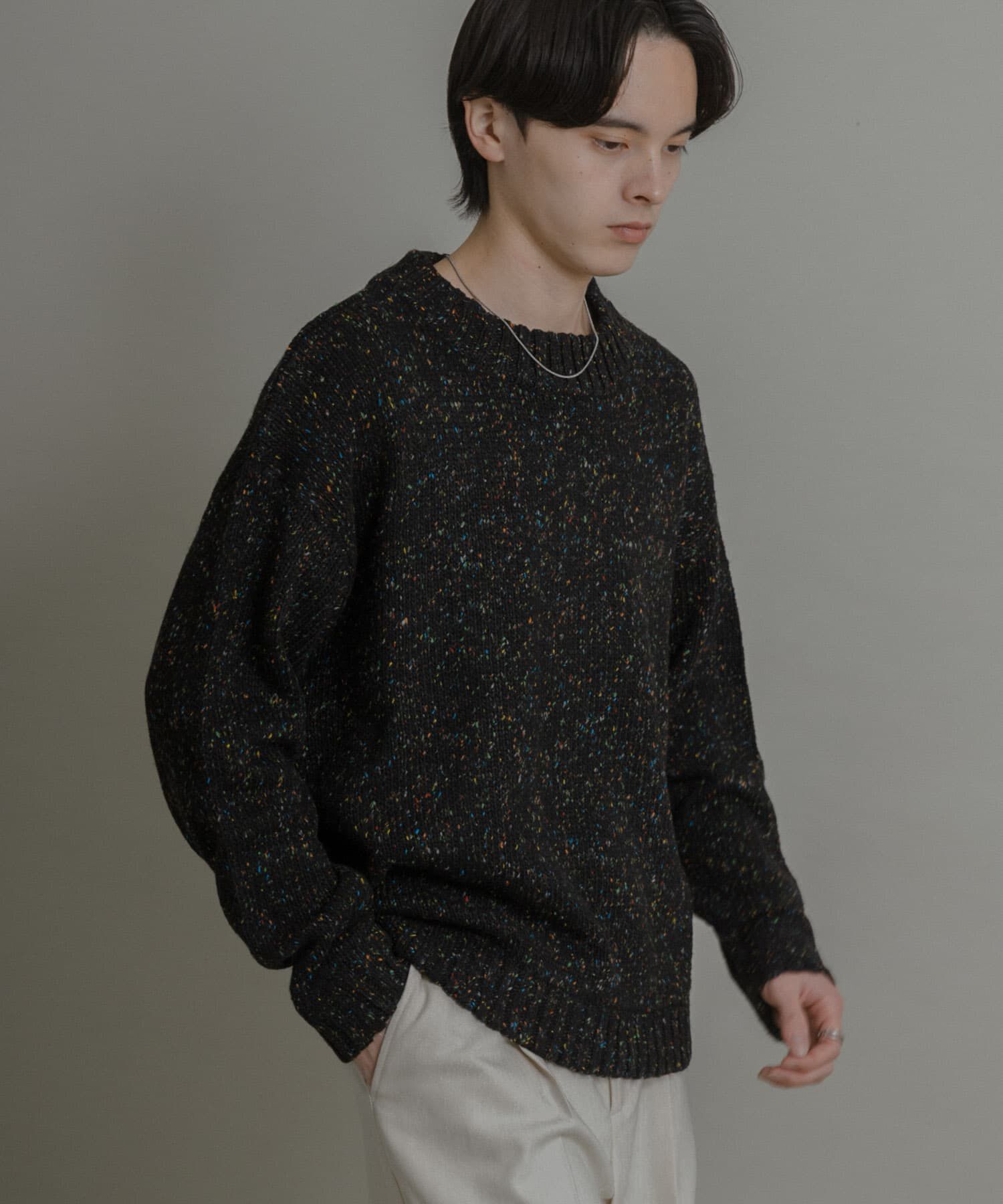 SENSE OF PLACE by URBAN RESEARCH「『洗濯可』カラーネップニットプルオーバー」|ニット・セーター|