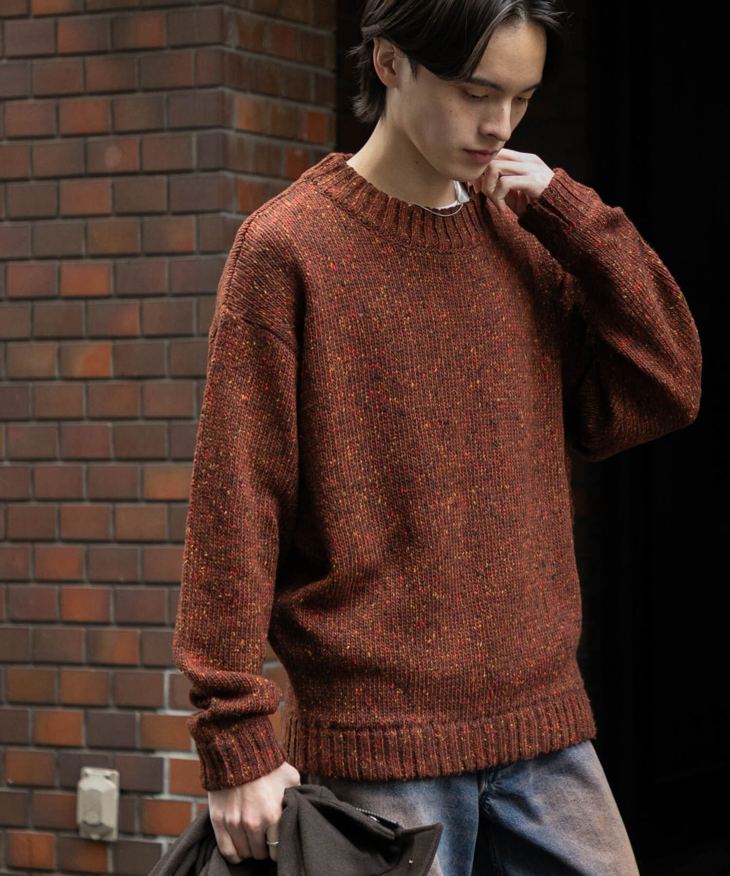 SENSE OF PLACE by URBAN RESEARCH「『洗濯可』カラーネップニットプルオーバー」|ニット・セーター|