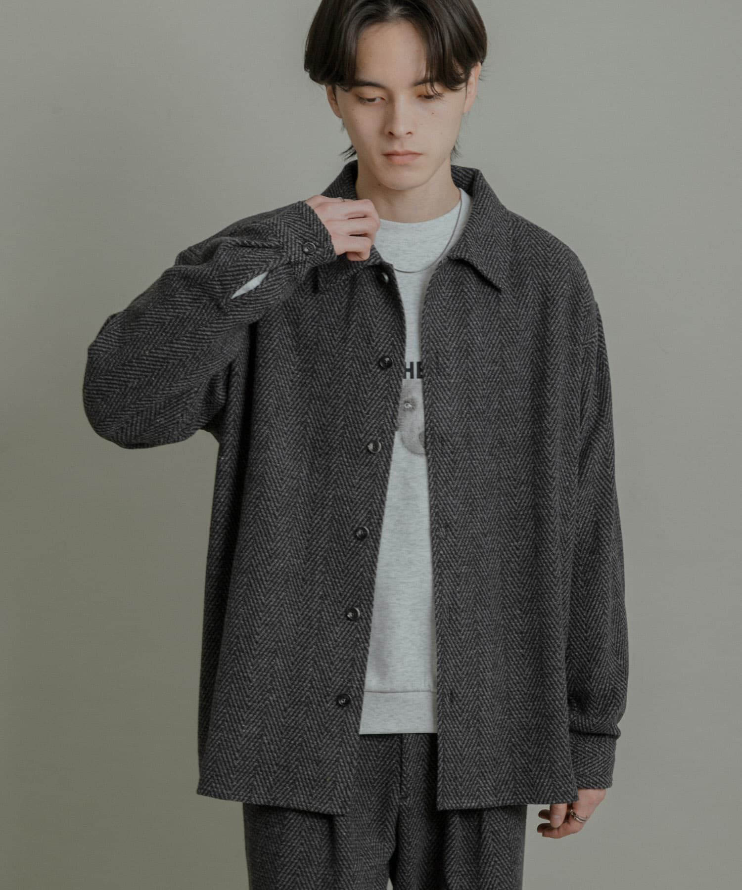 SENSE OF PLACE by URBAN RESEARCH「スライバーライクヘリンボーンシャツ」|シャツ・ブラウス|