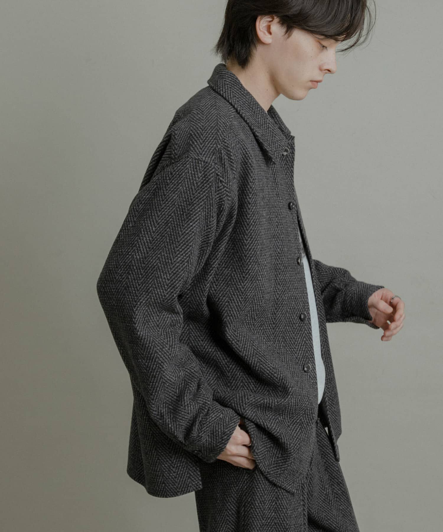 SENSE OF PLACE by URBAN RESEARCH「スライバーライクヘリンボーンシャツ」|シャツ・ブラウス|