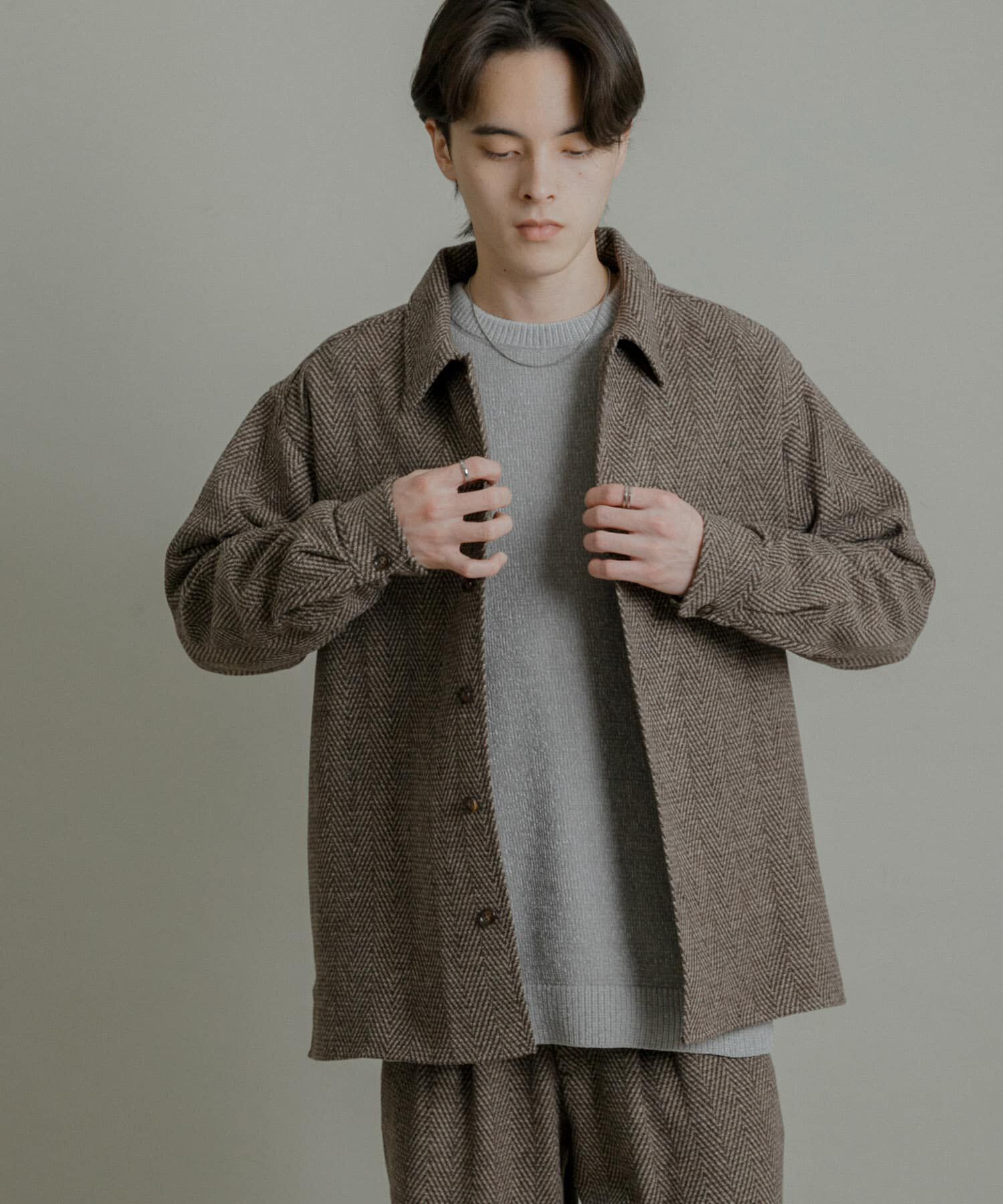 SENSE OF PLACE by URBAN RESEARCH「スライバーライクヘリンボーンシャツ」|シャツ・ブラウス|