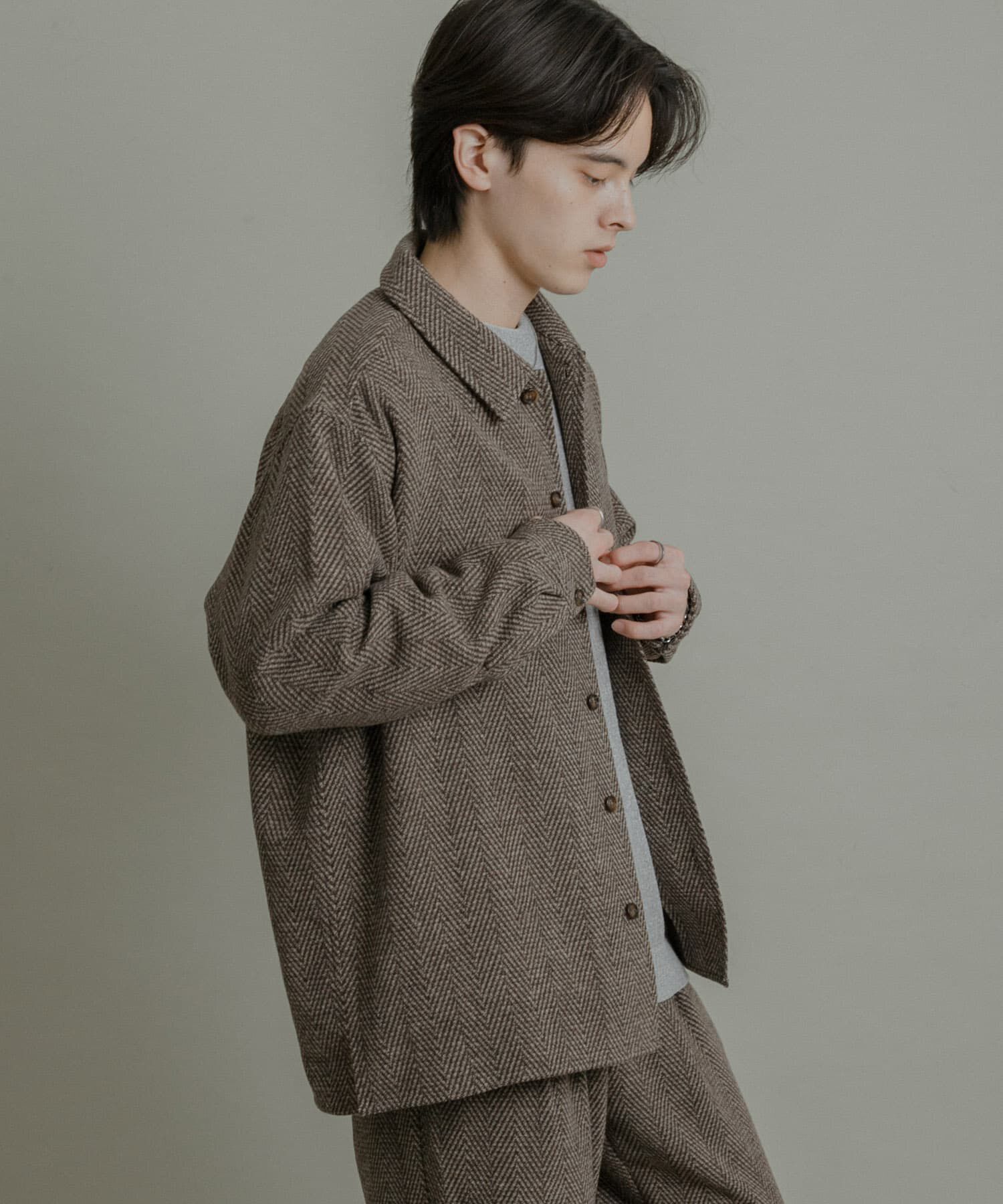 SENSE OF PLACE by URBAN RESEARCH「スライバーライクヘリンボーンシャツ」|シャツ・ブラウス|