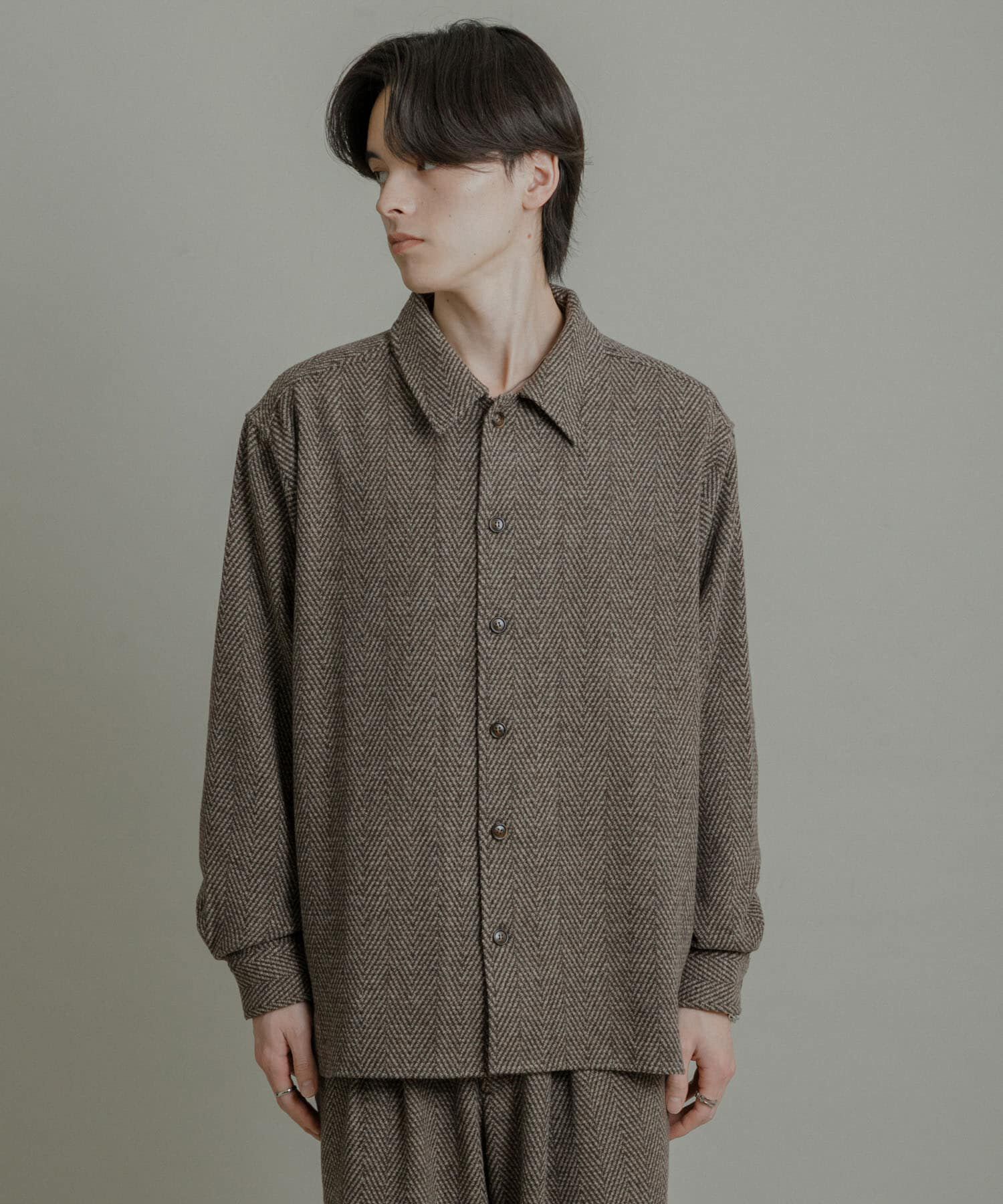 SENSE OF PLACE by URBAN RESEARCH「スライバーライクヘリンボーンシャツ」|シャツ・ブラウス|