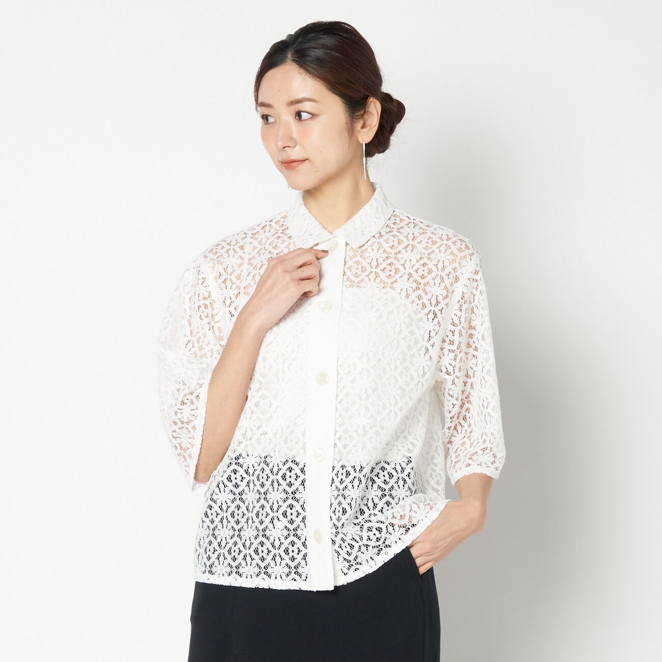 HELIOPOLE「HELIOPOLE LACE CUBAN SHIRT」|シャツ・ブラウス|