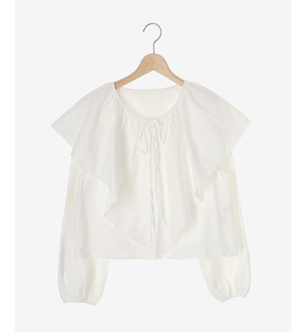 le.coeur blanc「《WEB限定アイテム》ラッフルカラーリボンブラウス」|シャツ・ブラウス|