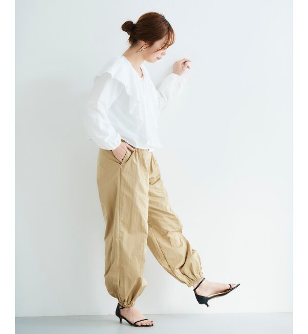 le.coeur blanc「《WEB限定アイテム》ラッフルカラーリボンブラウス」|シャツ・ブラウス|