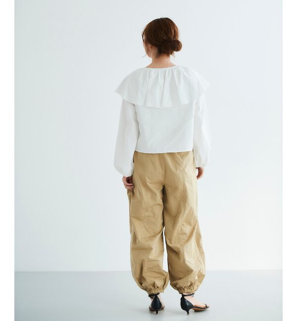 le.coeur blanc「《WEB限定アイテム》ラッフルカラーリボンブラウス」|シャツ・ブラウス|