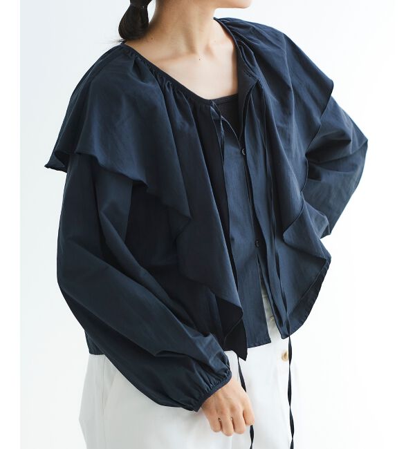 le.coeur blanc「《WEB限定アイテム》ラッフルカラーリボンブラウス」|シャツ・ブラウス|