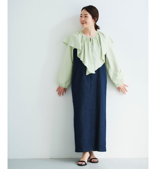 le.coeur blanc「《WEB限定アイテム》ラッフルカラーリボンブラウス」|シャツ・ブラウス|