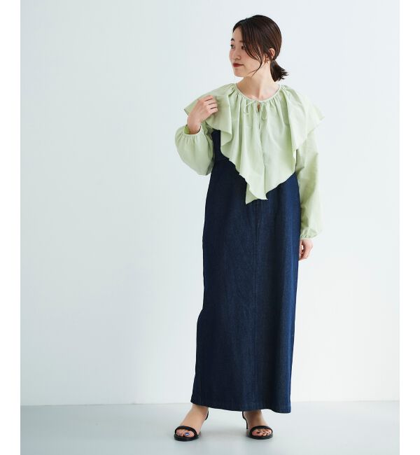 le.coeur blanc「《WEB限定アイテム》ラッフルカラーリボンブラウス」|シャツ・ブラウス|