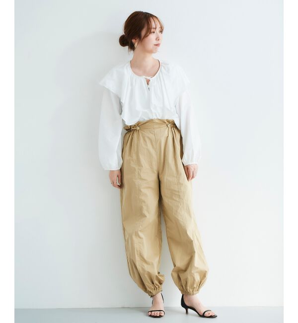 le.coeur blanc「《WEB限定アイテム》ラッフルカラーリボンブラウス」|シャツ・ブラウス|