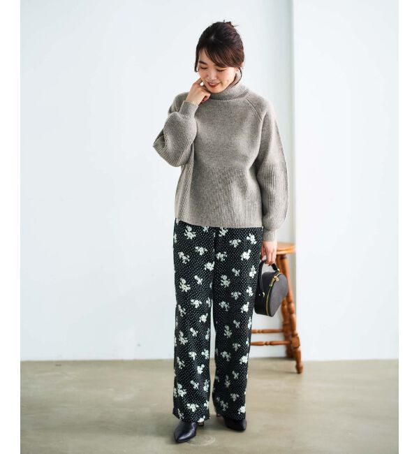 le.coeur blanc「ドット&times;フラワーサテンパンツ」|その他|