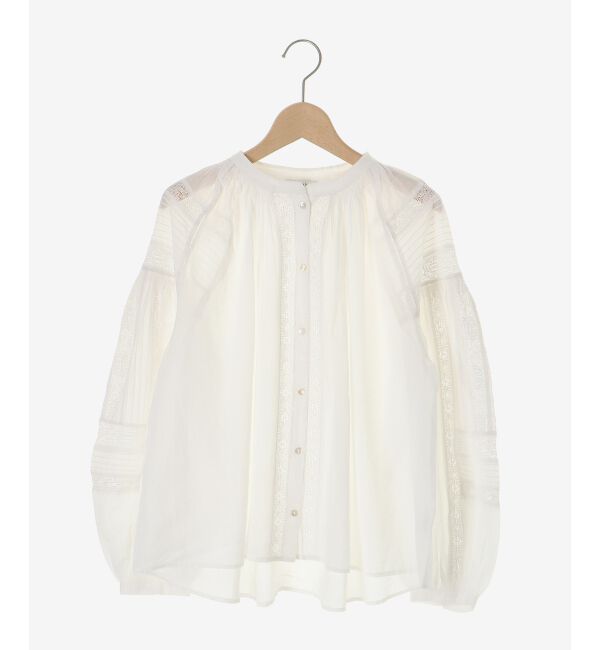  「Fanakaコットンレーヨンレースブラウス」|シャツ・ブラウス|ホワイト