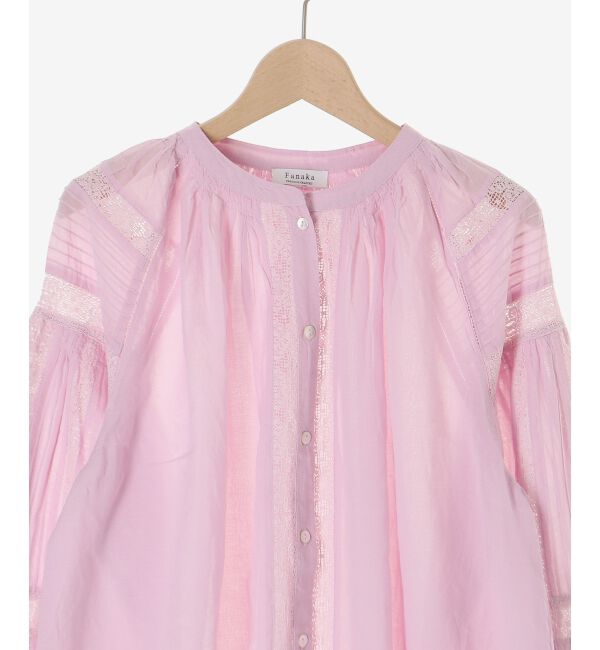  「Fanakaコットンレーヨンレースブラウス」|シャツ・ブラウス|