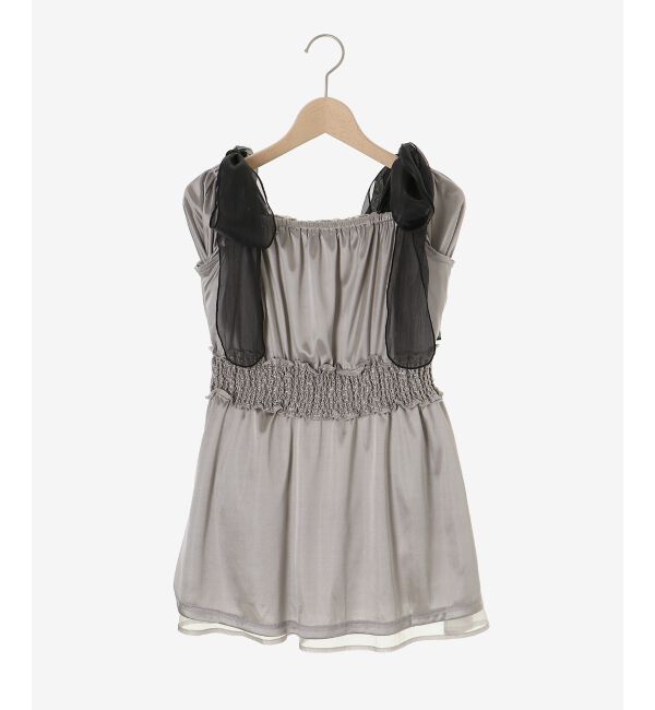 MAJESTICLEGON「ショルダーリボンオフショルチュニック」|シャツ・ブラウス|