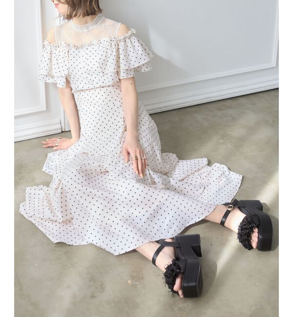  「ミルフィーユフリル厚底サンダル」|サンダル|