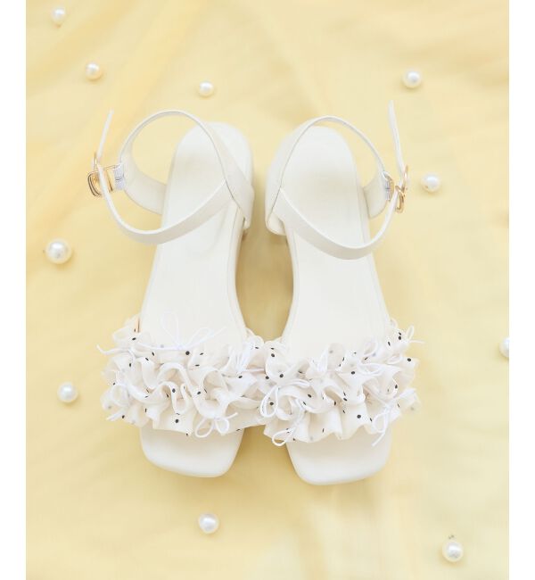  「ミルフィーユフリル厚底サンダル」|サンダル|