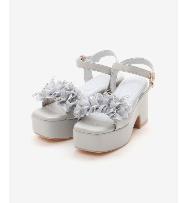  「ミルフィーユフリル厚底サンダル」|サンダル|