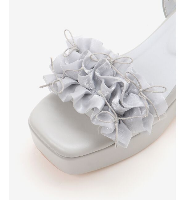  「ミルフィーユフリル厚底サンダル」|サンダル|