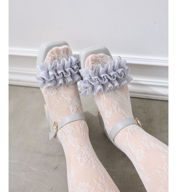  「ミルフィーユフリル厚底サンダル」|サンダル|