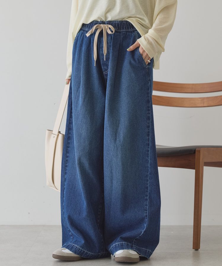 AMERICAN HOLIC「イージーデニムワイドパンツ」|デニム|Indigo